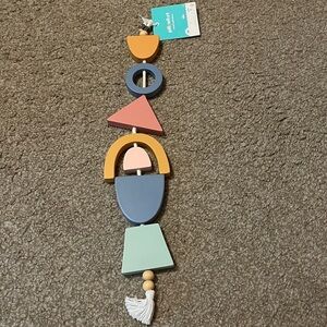 Pillowfort Wooden Wall Décor in Blue and Tan